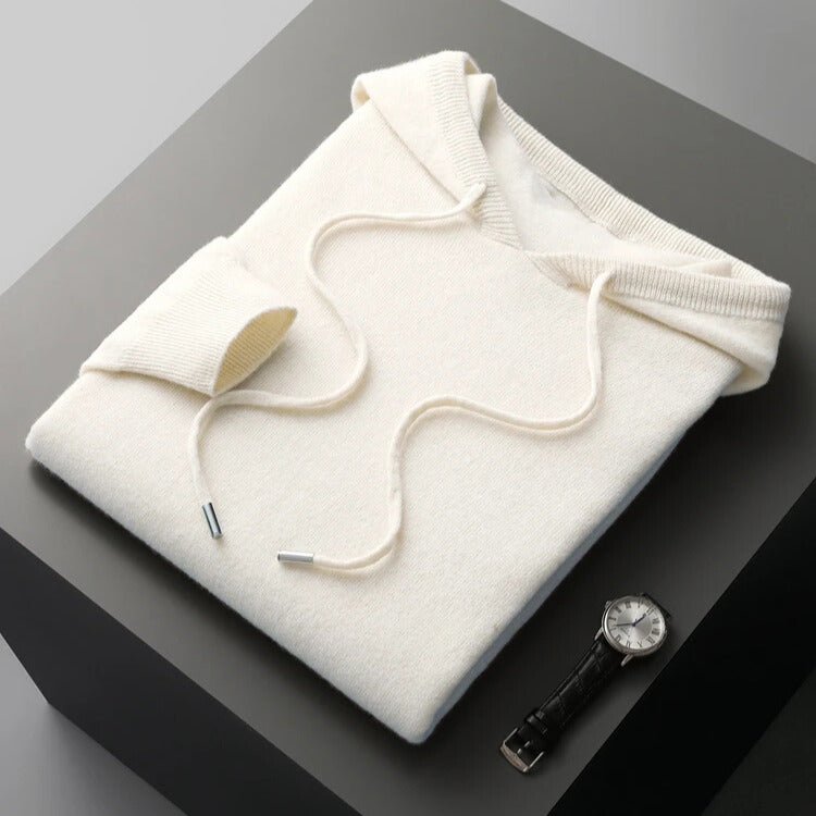Unisex pullover hoodie with drawstring hood and ribbed trims