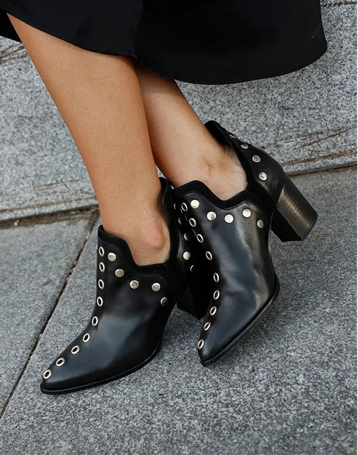 Boots For Women | Studded Ankle with Block Heels