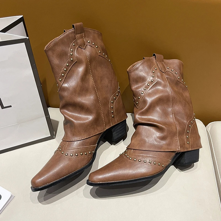 Women’s Boots | Studded Slouchy Ankle