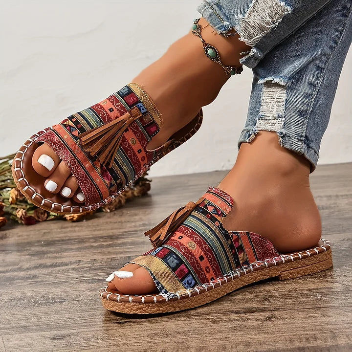 Sandals for Women | Open-Toe with Tassel Detail
