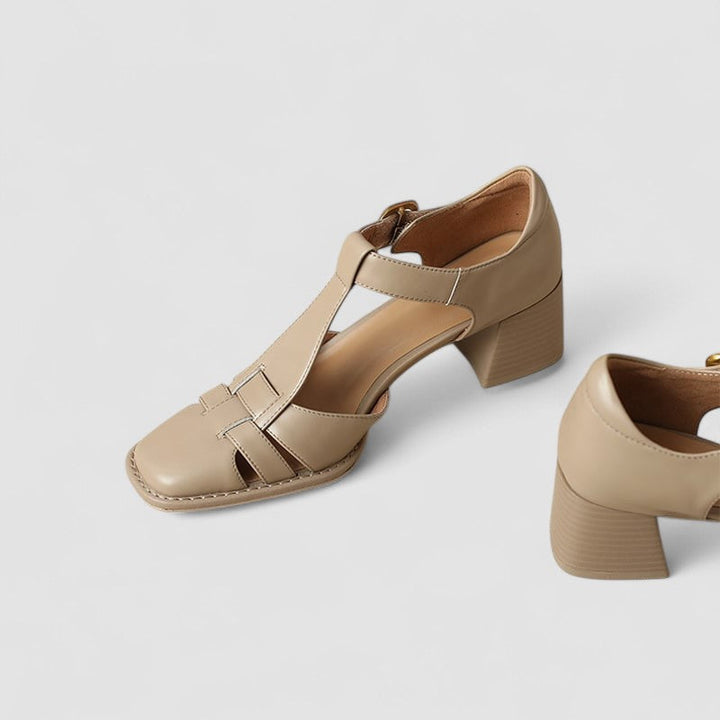 Heels For Women | T-Strap Square Toe