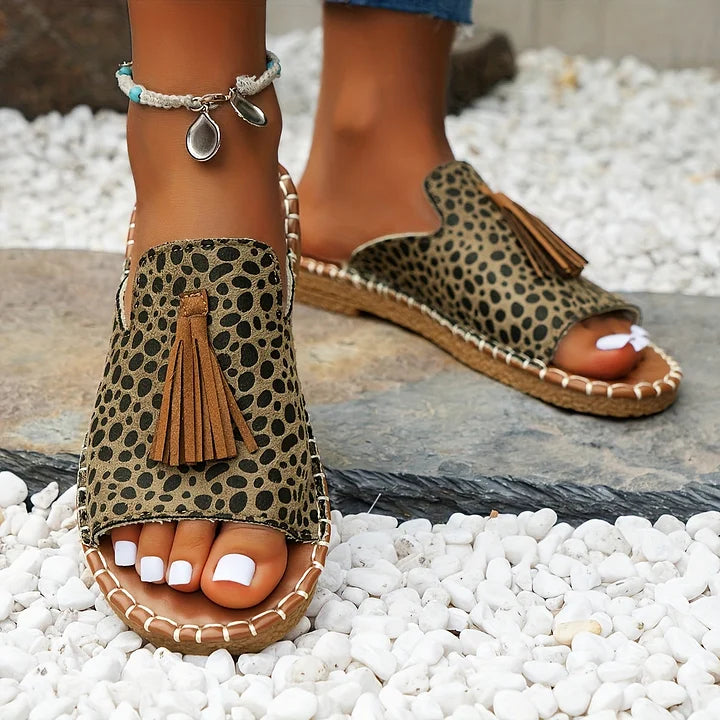 Sandals for Women | Open-Toe with Tassel Detail