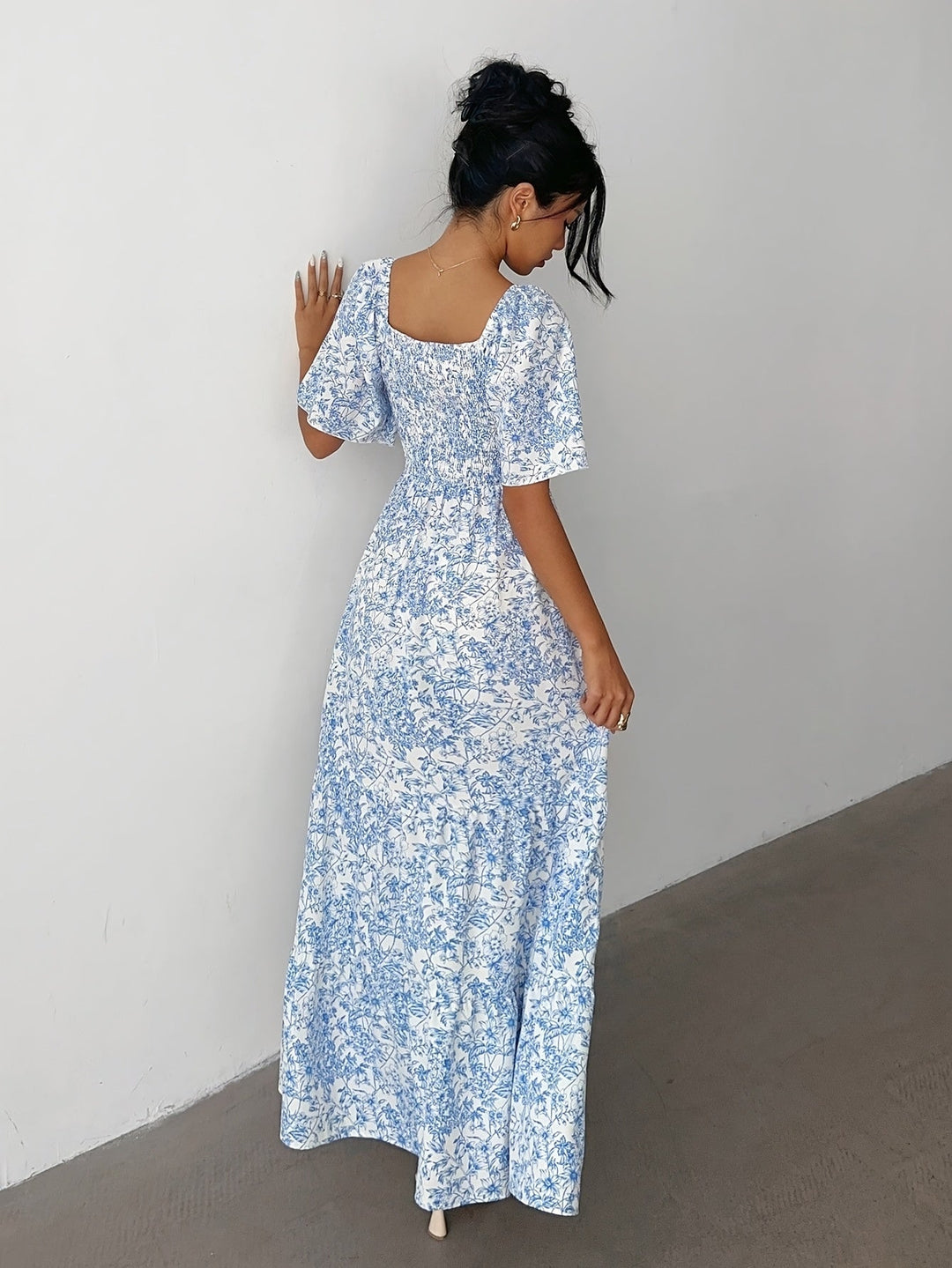 Women's Floral Maxi Dress | Sweetheart Tier