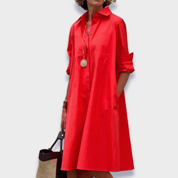 Casual Dress for Women | Mini Color Block with Long Sleeves