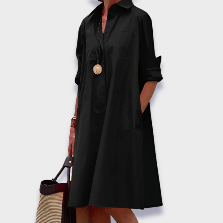 Casual Dress for Women | Mini Color Block with Long Sleeves