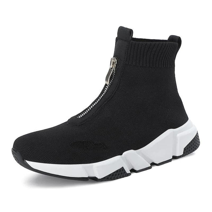 Boots For Women | Knit Shaft Side Zipper Ankle Style