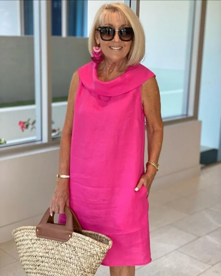 Casual Dress For Women | Sleeveless Midi Shift Dress