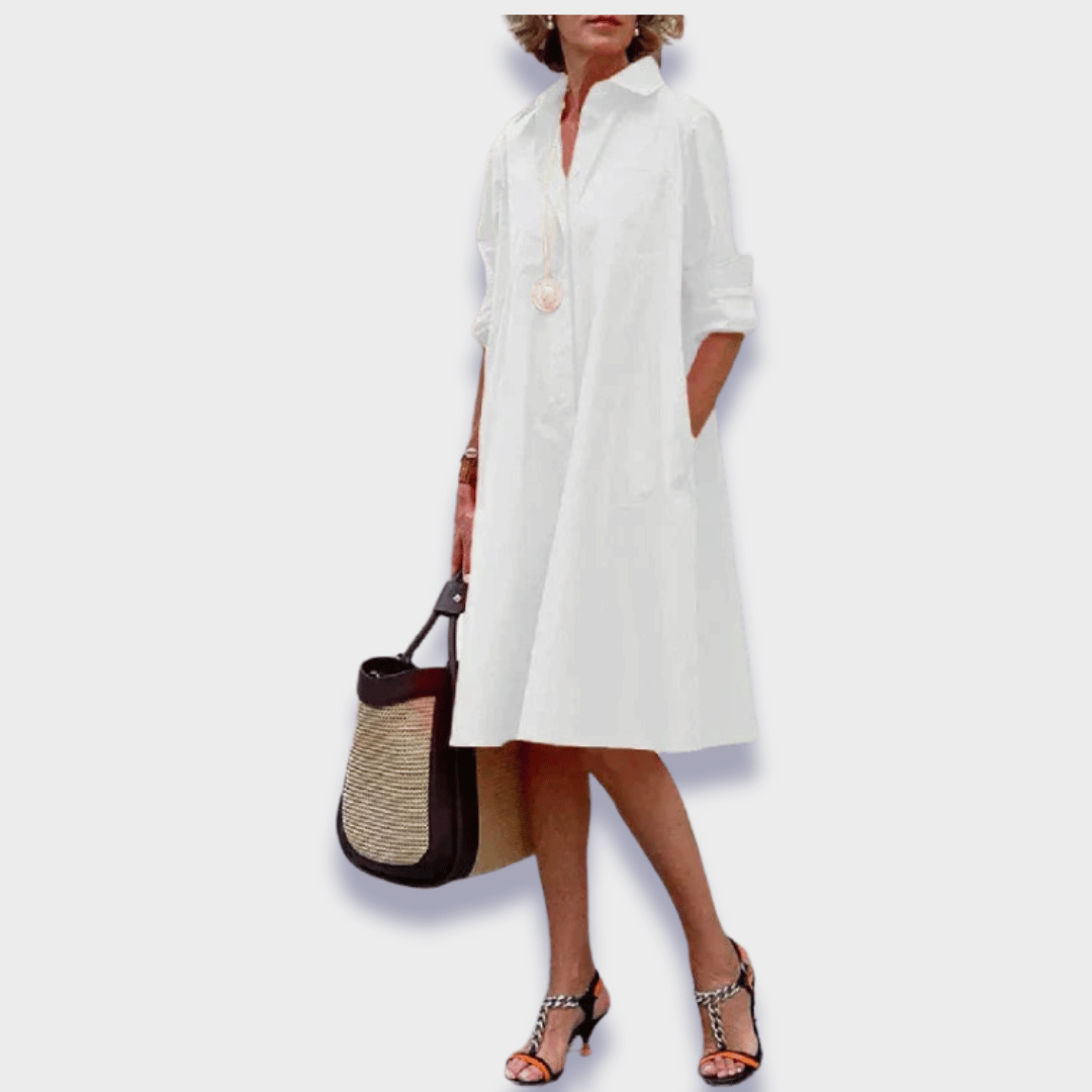 Casual Dress for Women | Mini Color Block with Long Sleeves