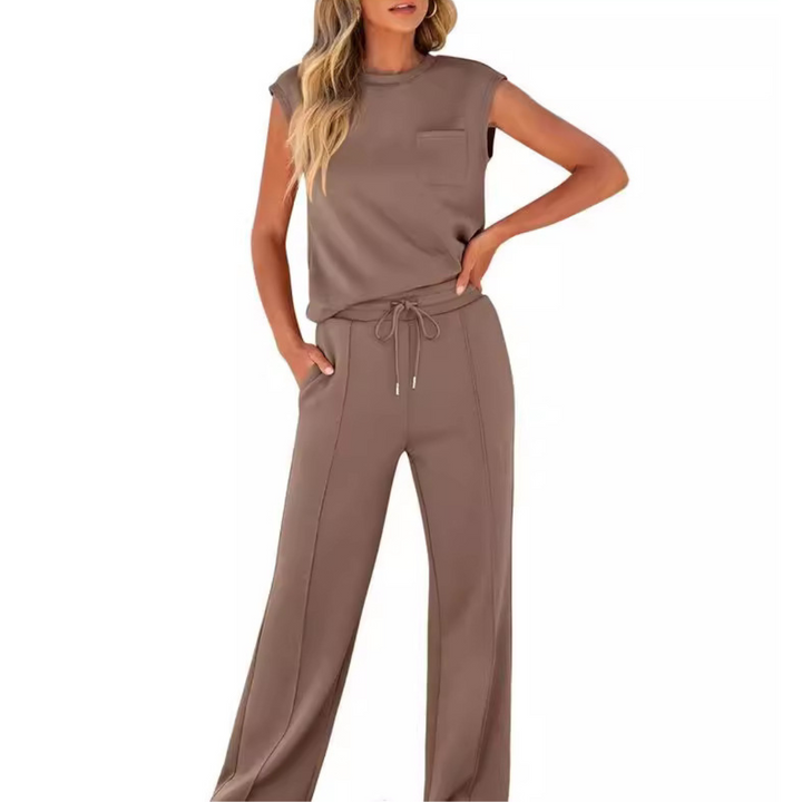 Women’s Lounge Set | Sleeveless Drawstring