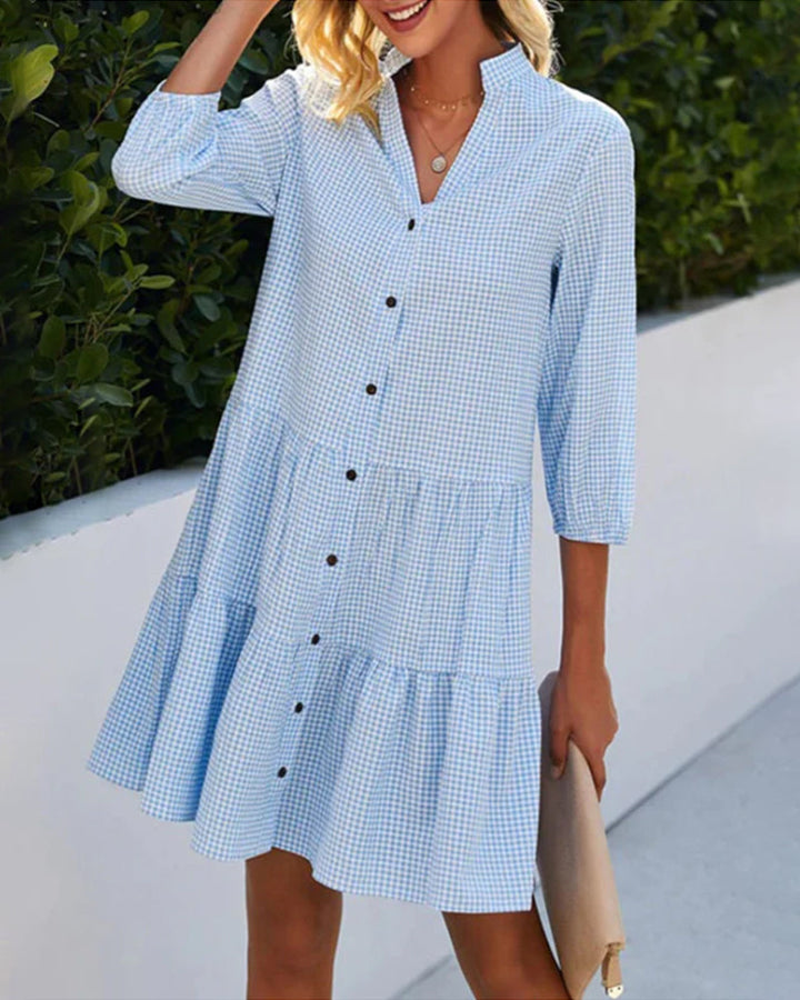 Summer Dress for Women | Mini Button Front
