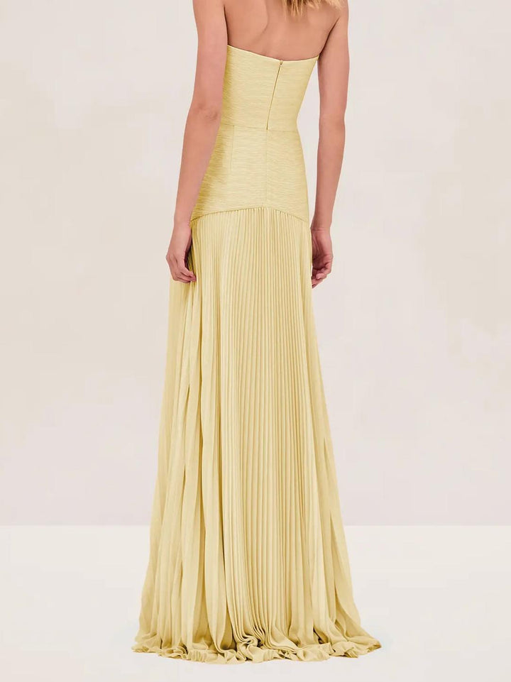 Women's Maxi Sundress | Pleated Strapless
