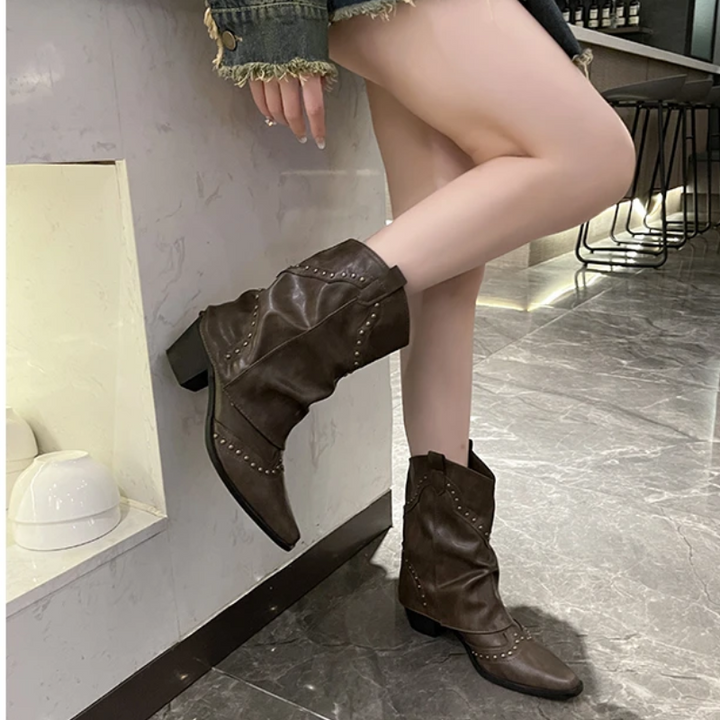 Women’s Boots | Studded Slouchy Ankle