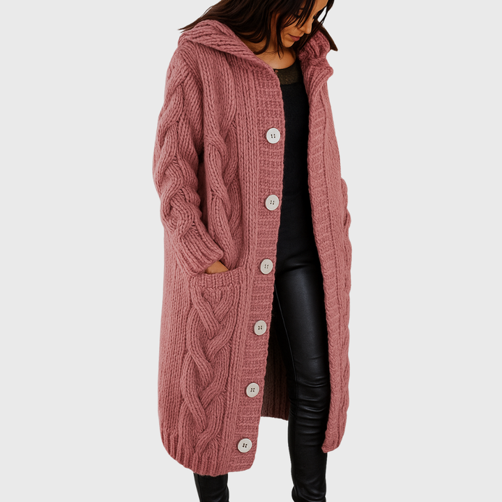 Women’s Coat | Button-Front Knitted