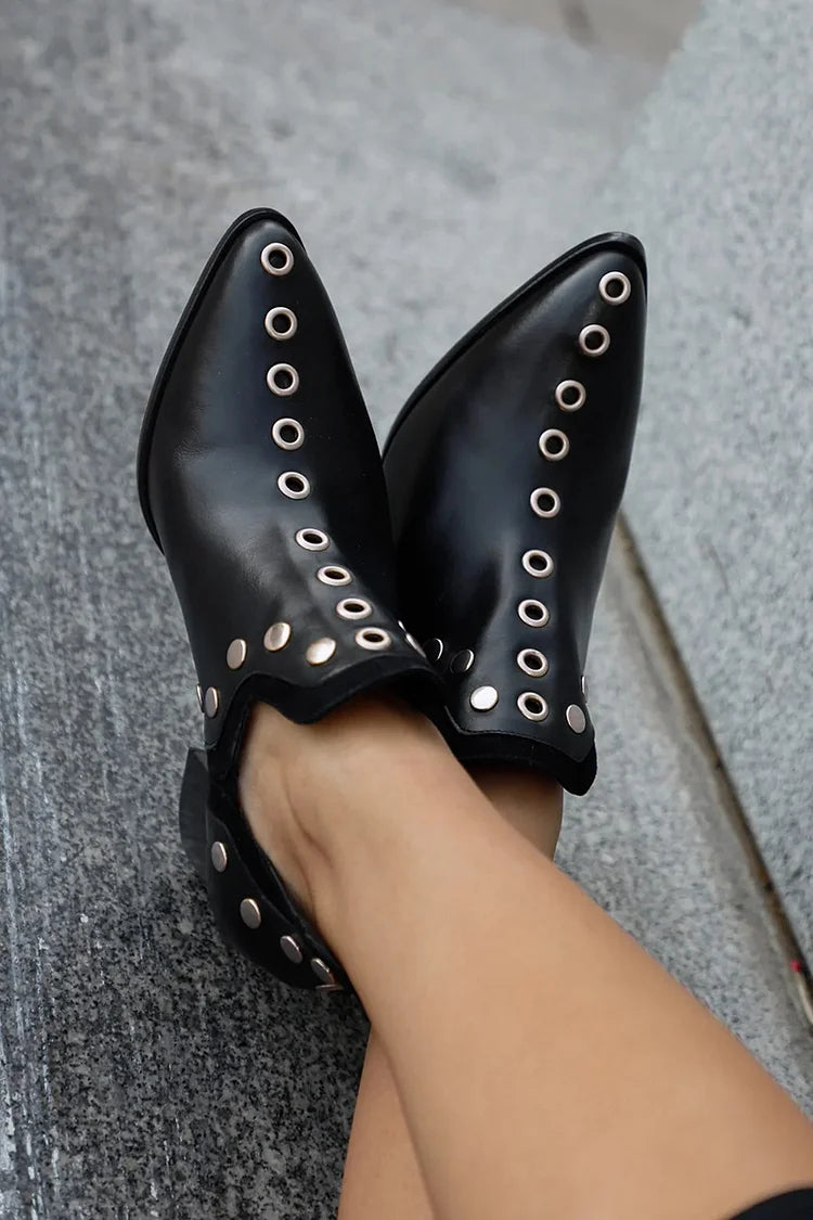 Boots For Women | Studded Ankle with Block Heels
