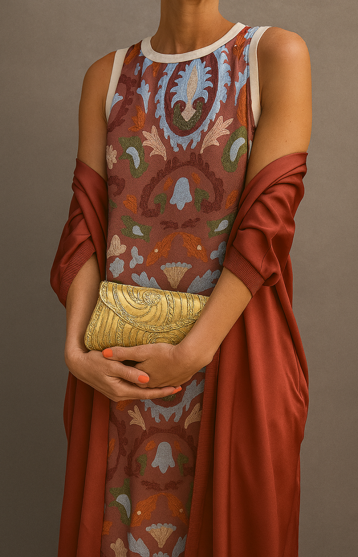 Women’s Two-Piece Set | Long Dress with Matching Cardigan