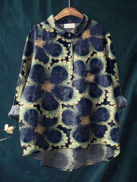 Blouse for Women | Button-Front Foral Print