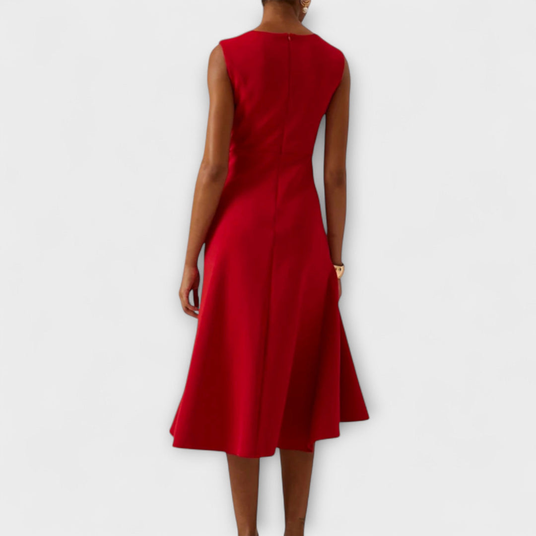 Dress For Women | Draped Asymmetric Midi