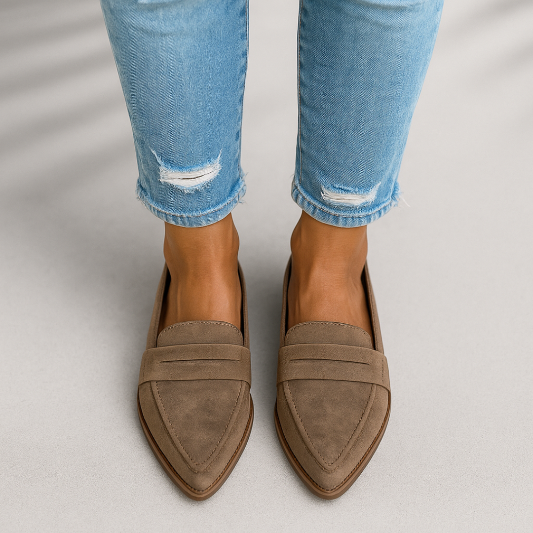 Loafers for Women | Pointed Toe Strap Detail