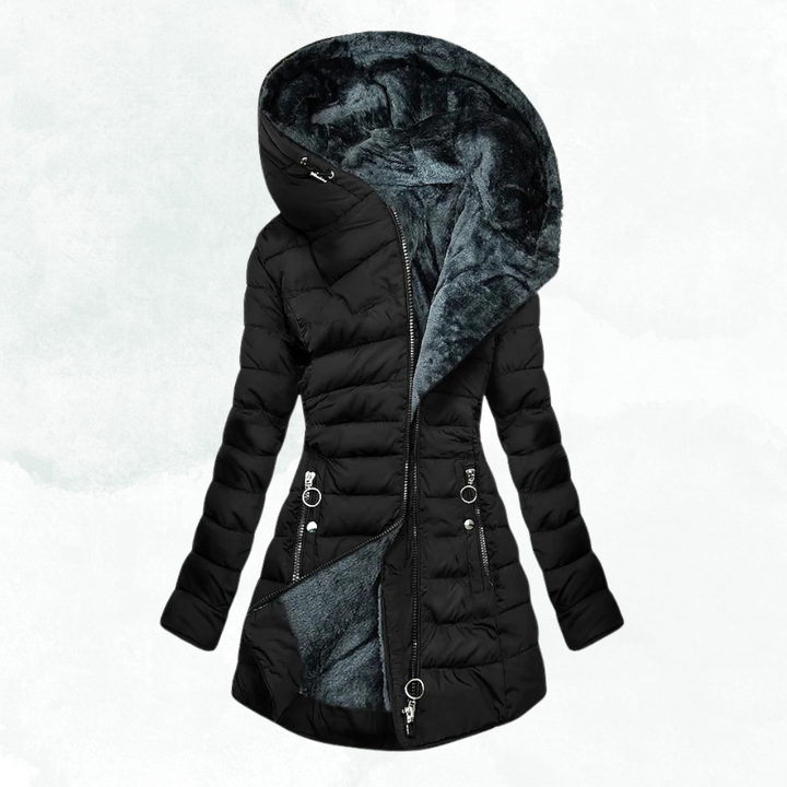Women’s Coat | Hooded Quilted Long