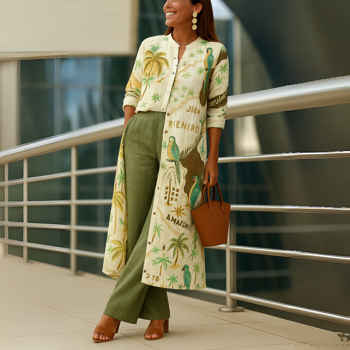 Women’s Outfit Set | Tunic Top & Wide Leg Pants