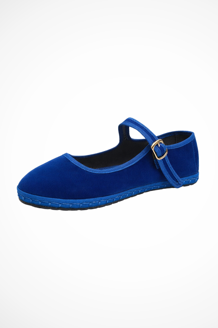 Women's round toe Mary Jane ballet flats with buckle strap
