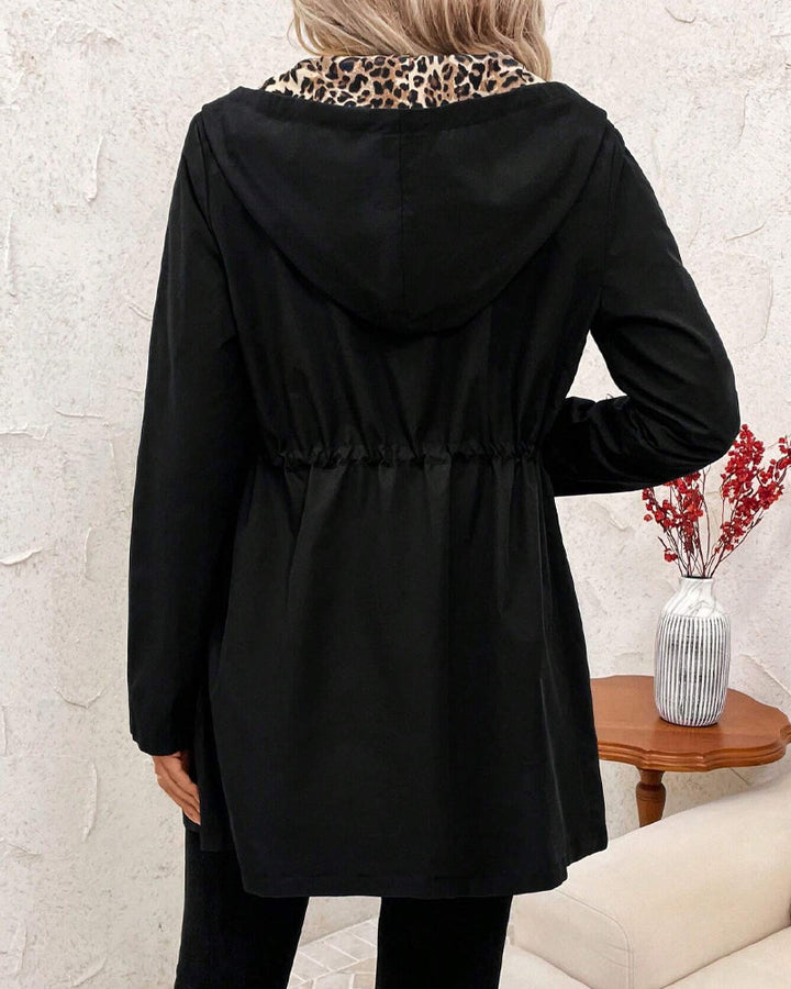 Women’s Coat | Leopard Print Open-Front