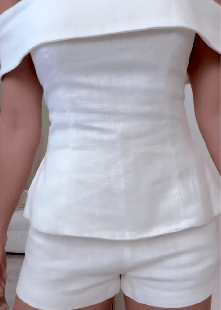 Women’s Two-Piece Set | Off Shoulder Top & Matching Shorts