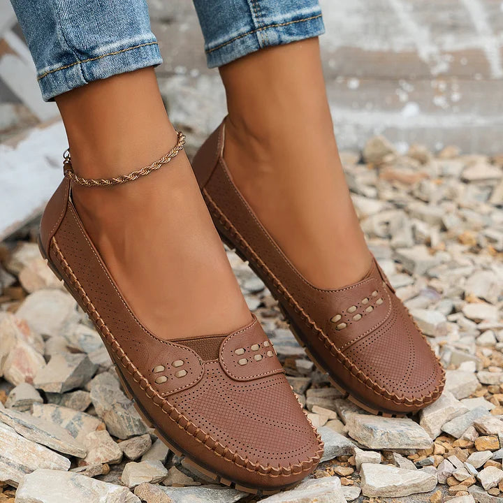 Loafers for Women | Flat Slip-On with Rounded Toe