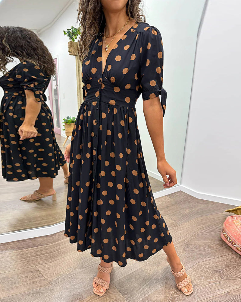 Women’s Dress | Polka Dot Midi