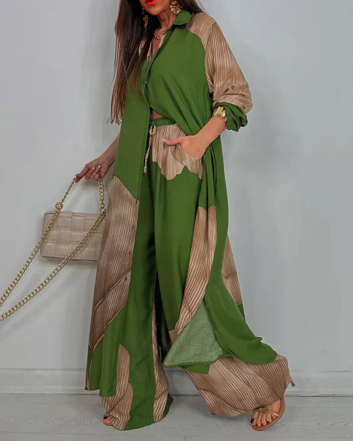 Two-piece Outfit for Women | Cropped Top Wide Leg Fit