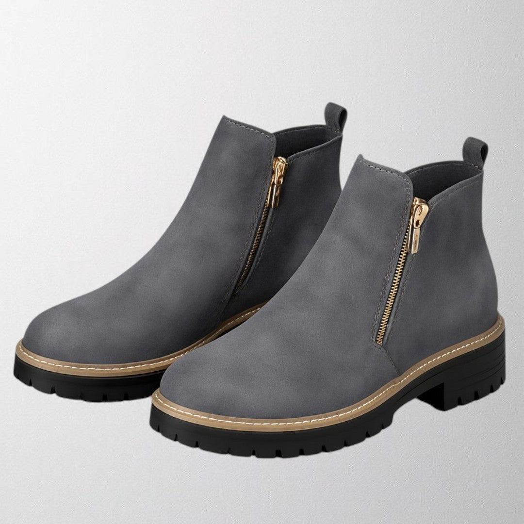 Boots For Women | Ankle Height Zipper Lug Style