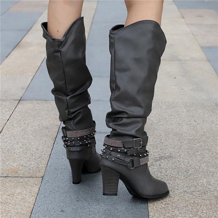 Women’s Boots | Knee-High Slouchy Block