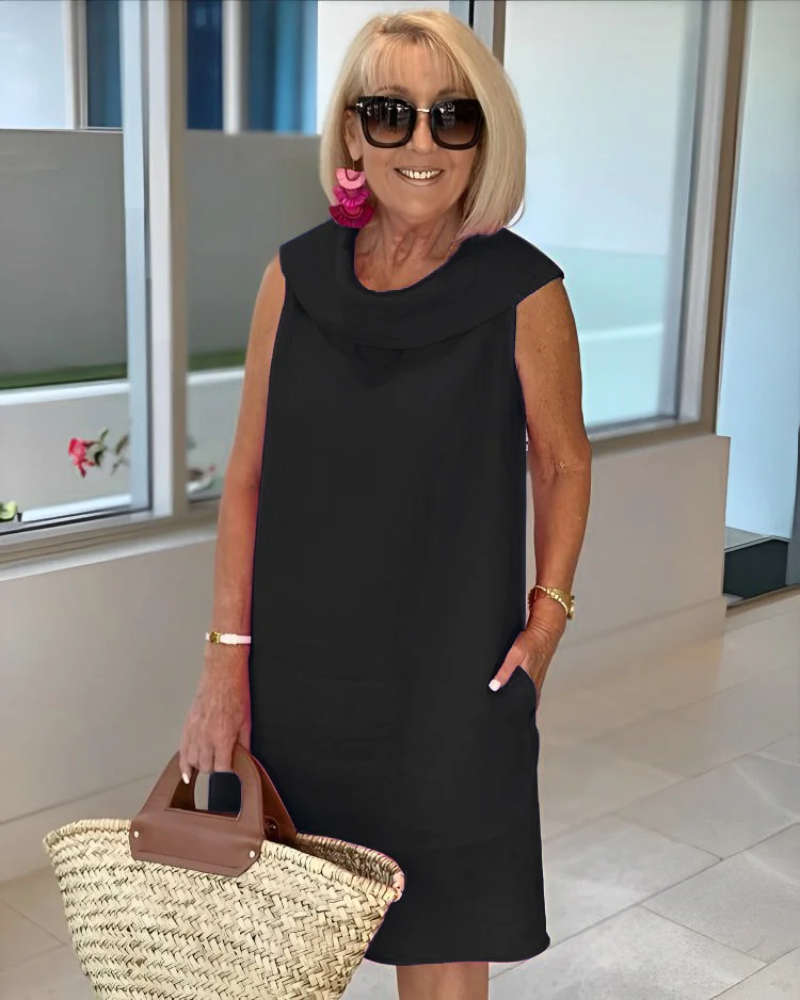 Casual Dress For Women | Sleeveless Midi Shift Dress