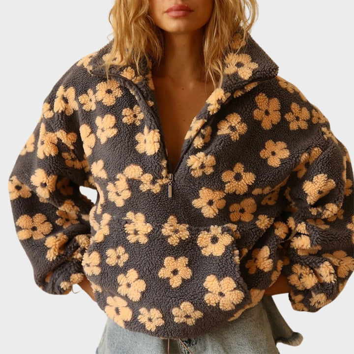 Sweater for Women | Quarter-Zip Floral