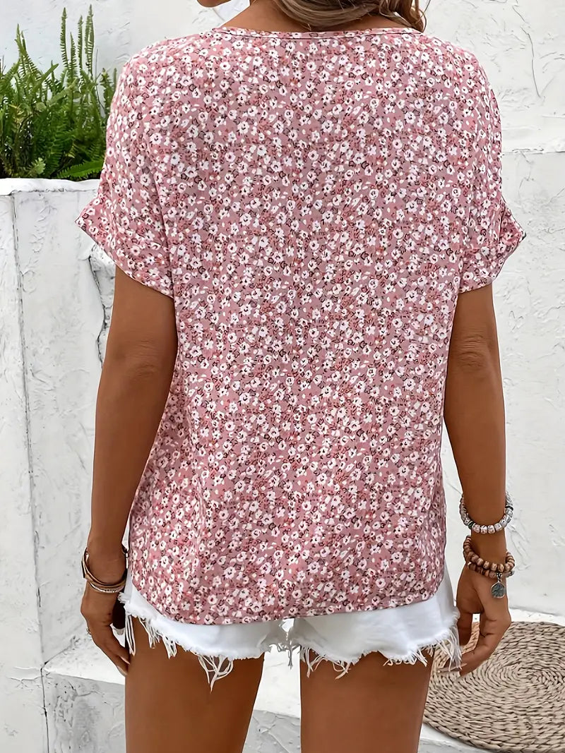 Women’s Blouse | Floral Button-Front