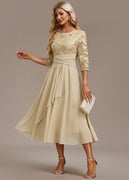 Women’s Dress | Midi Chiffon Skirt with Floral Lace Detail