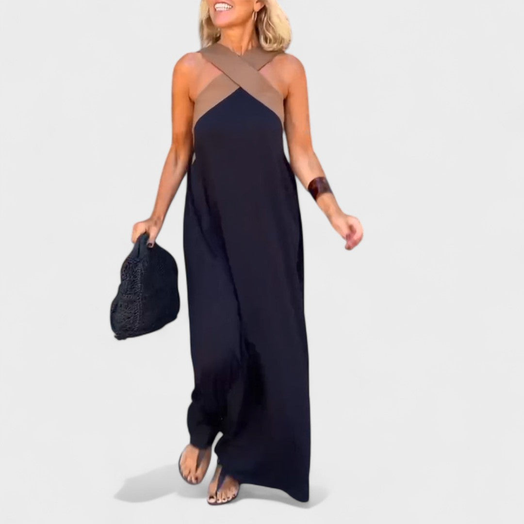 Casual Dress For Women | Maxi Cross-Neck Fit Design