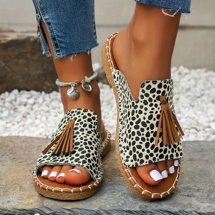 Sandals for Women | Open-Toe with Tassel Detail