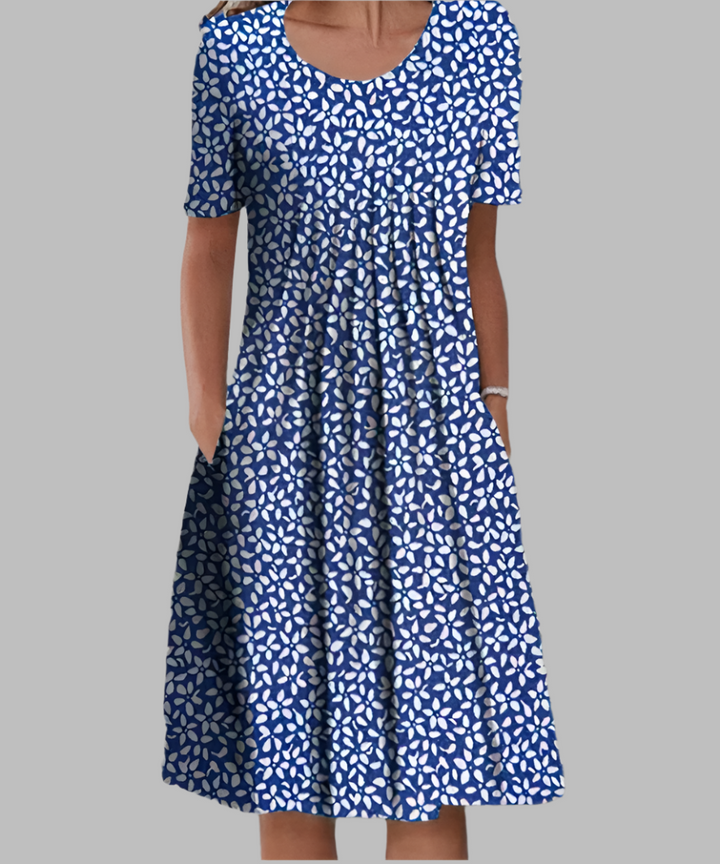 Dress For Women | Flower Print Short Sleeve