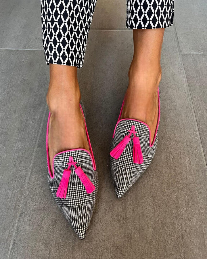 Loafers For Women | Pointed Toe Tassel Slip On