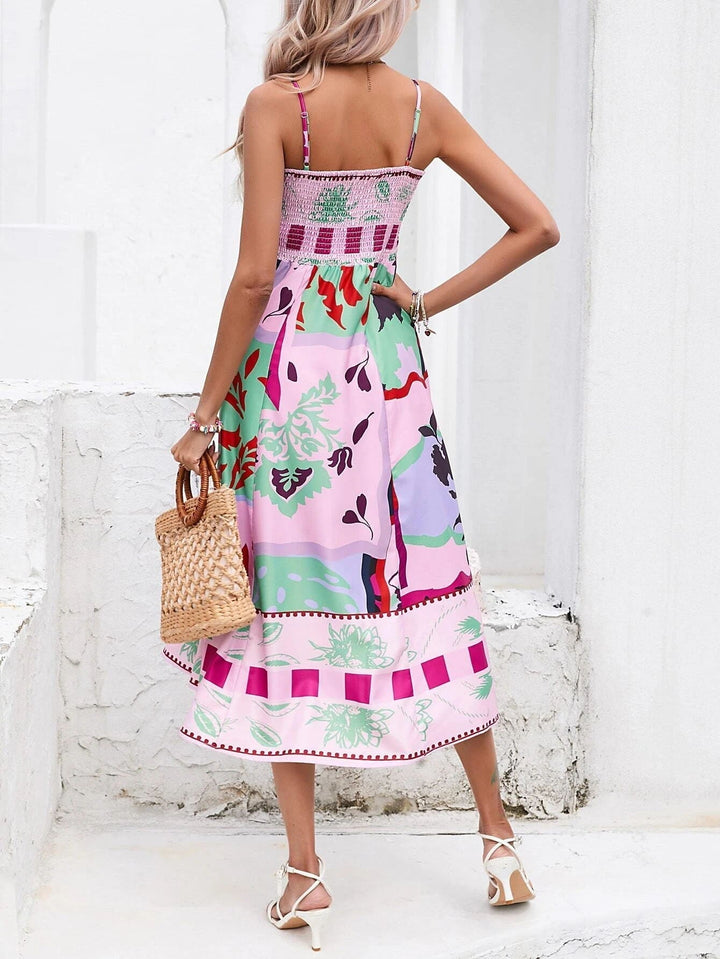 Women's Boho Midi Dress | Squareneck