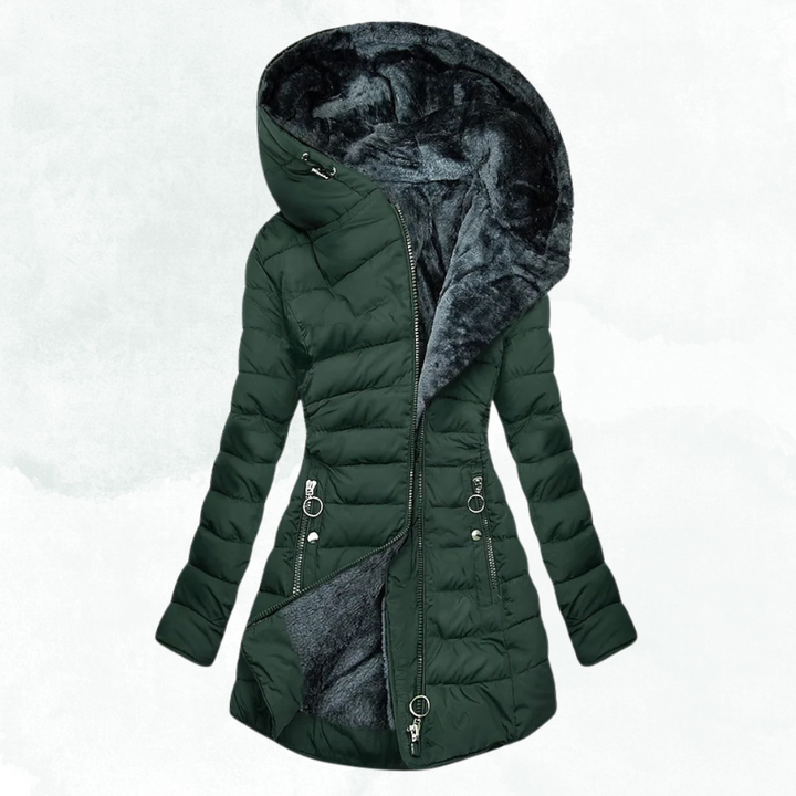 Women’s Coat | Hooded Quilted Long