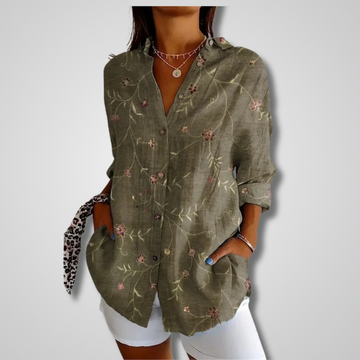 Blouse For Women | Printed Button-Down