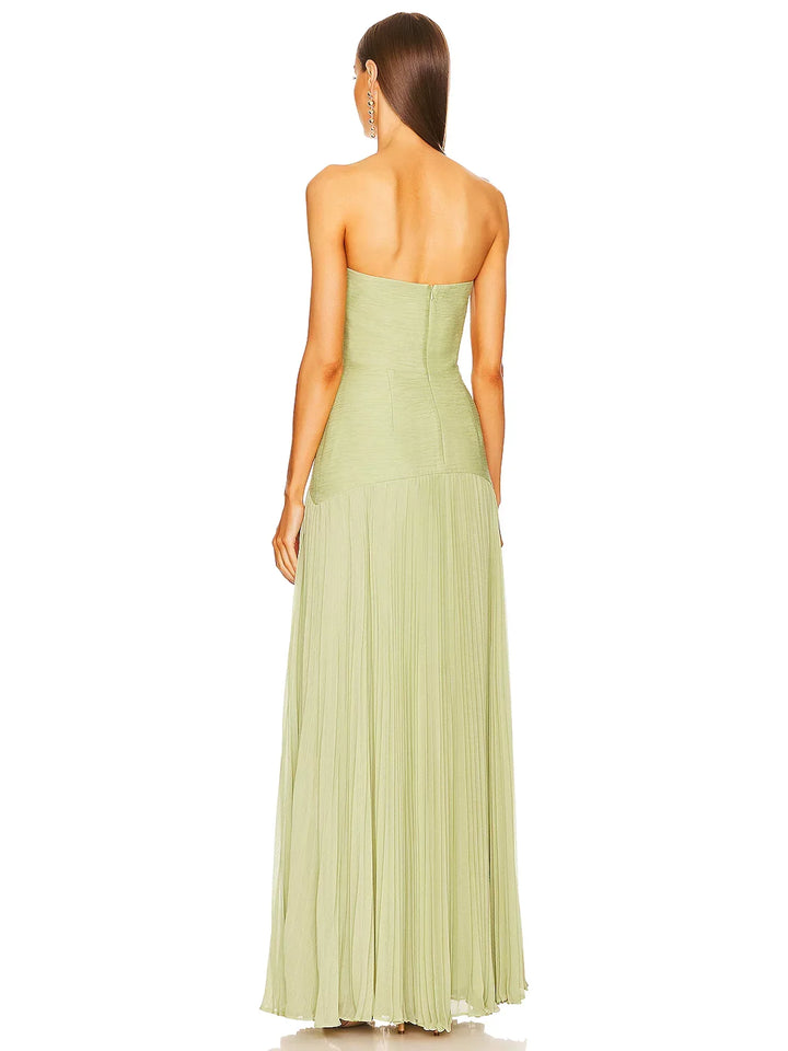 Women's Maxi Sundress | Pleated Strapless