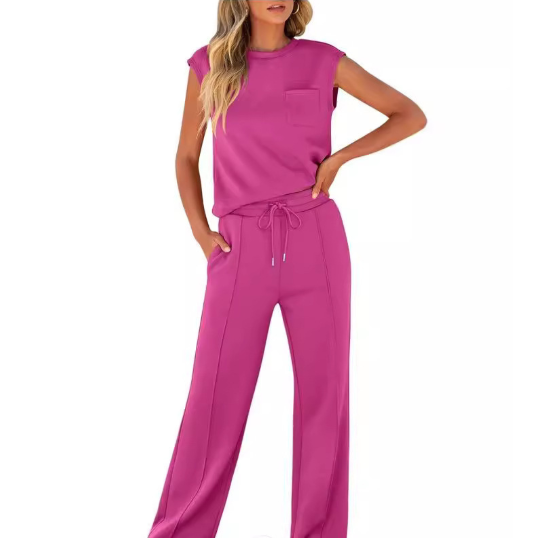 Women’s Lounge Set | Sleeveless Drawstring
