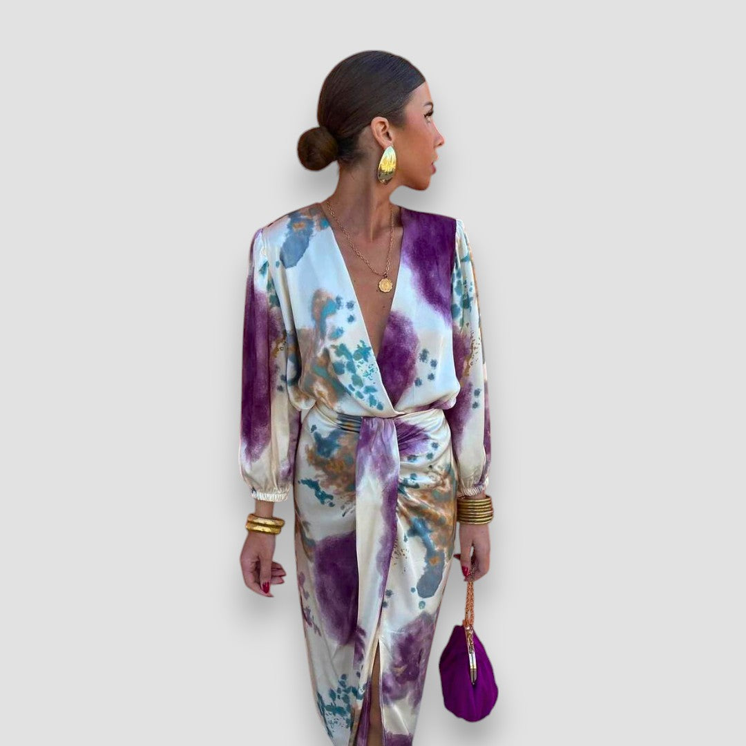 Women's Two-Piece Set | Printed Midi