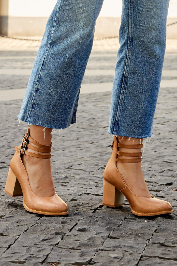 Heels For Women | Block Ankle Strap Design