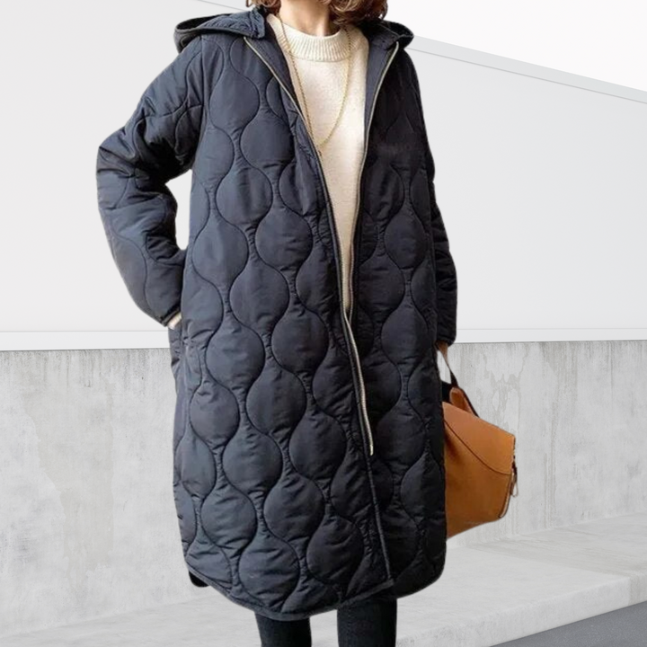 Women’s Coat | Long Puffer Zip-Up