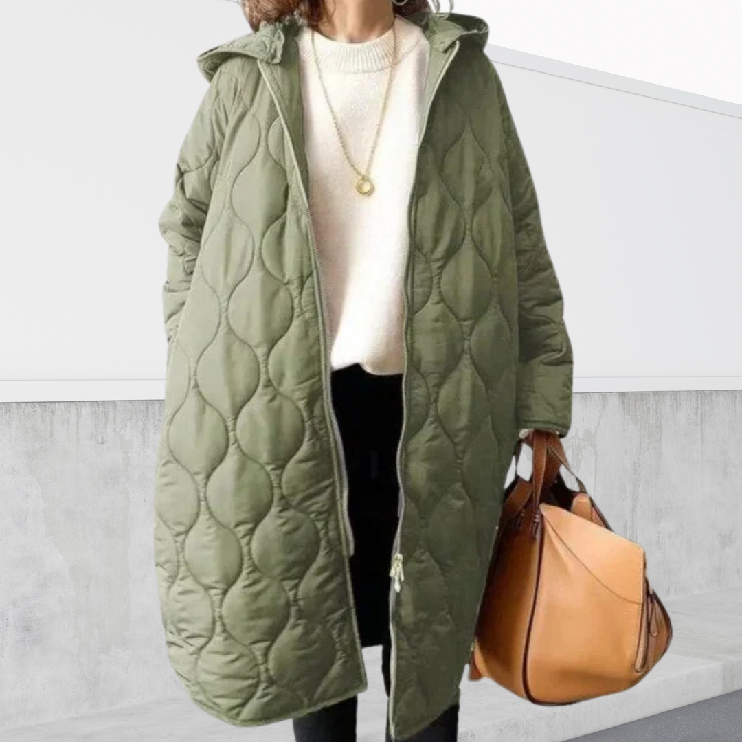 Women’s Coat | Long Puffer Zip-Up