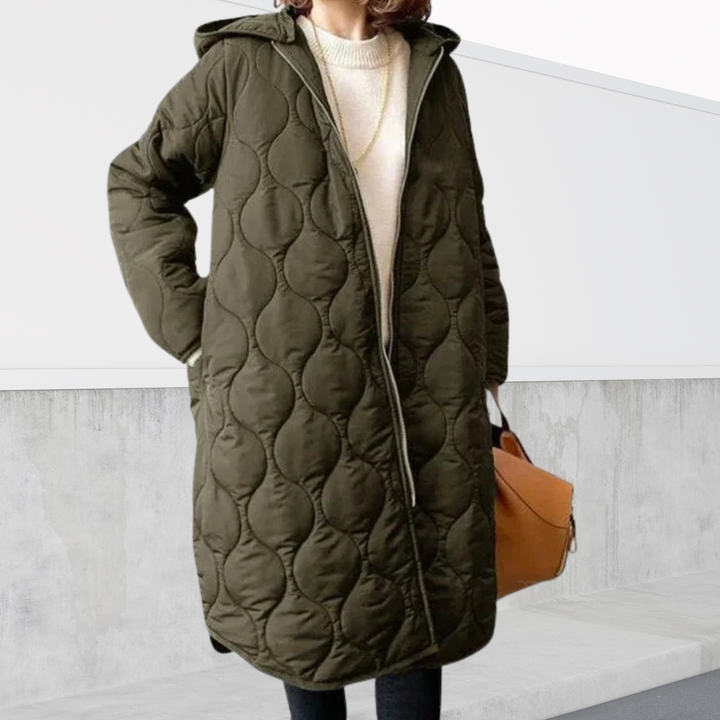 Women’s Coat | Long Puffer Zip-Up